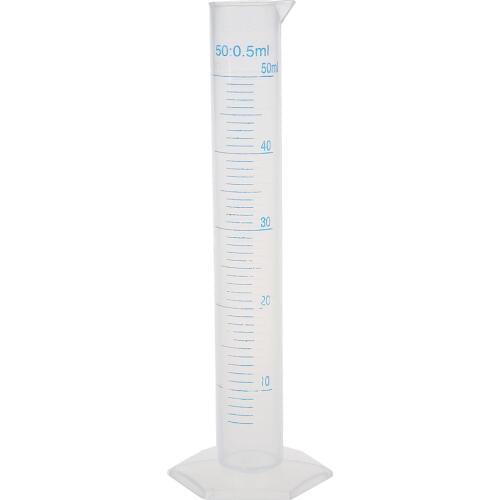 Height of 17cm graduated cylinder 50ml plastic