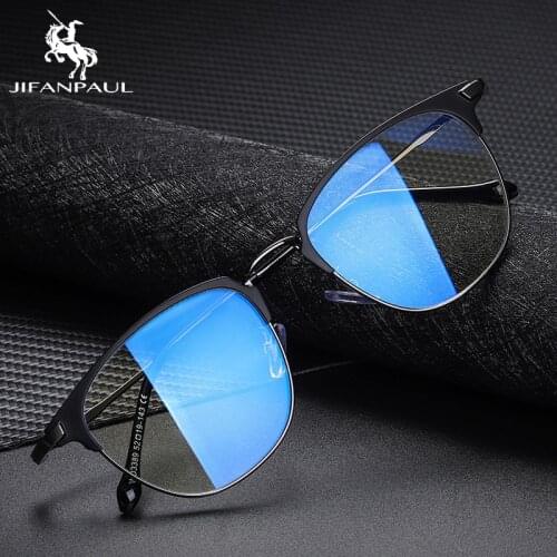 JIFANPAUL women anti-blue light glasses classic computer glasses learning goggles half-frame vintage optical glasses for women