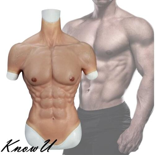 KnowU Cosplay Muscle Outfit Fake Muscles Abdominal Muscles High Simulation Enhanced Edition