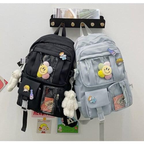 Cute Women Large Capacity Backpack Waterproof Nylon Female Schoolbag College Lady Laptop Backpacks Girl Travel Book Bags 2021