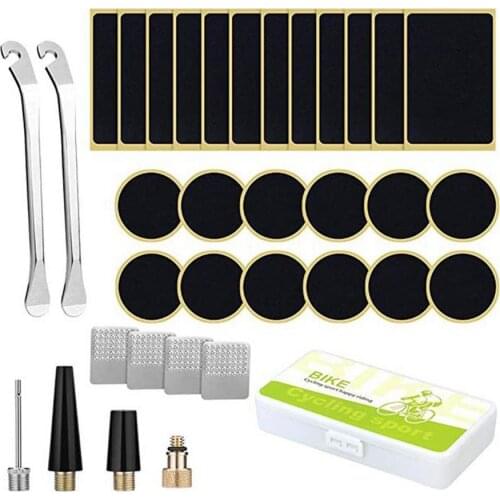 24PCS/Set Bicycle Puncture Repair Kit Self Adhesive Tyre Patch Bike Tyre Rubber Patch Cycling Repair Tool Set For Bike