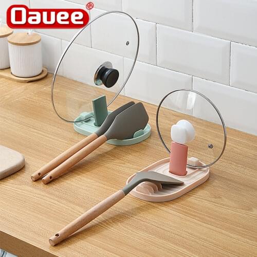 Kitchen Organizer Spoon Holders Fork Spatula Rack Shelf Plastic Spoon Rest Chopsticks Holder Non-slip Kitchen Organizer