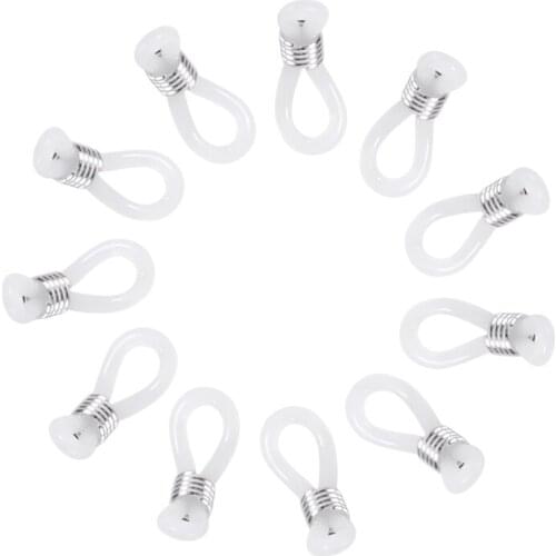 100PCS Plastic Silicone Glasses Chain Connection Glasses Chain Antiskid Rubber Ring Strap Extension Spring DIY Eyeglasses Rope