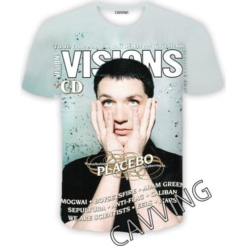 CAVVING 3D Printed Placebo Rock Casual T-shirts Hip Hop Tshirts Harajuku Styles Tops Clothing for Men/women