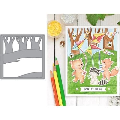 Tree Rectangle Frame Cutting Dies DIY Paper Card Album Making Scrapbooking Template Craft Stencil Embossing New Dies For 2019