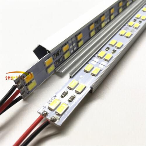 Smarstar 0.5m Double Row 5630(5730) U/V-Shaped Aluminum Shell Hard Led Bar Light DC 12V 50 cm LED Strip Lighting LED Lamp Light