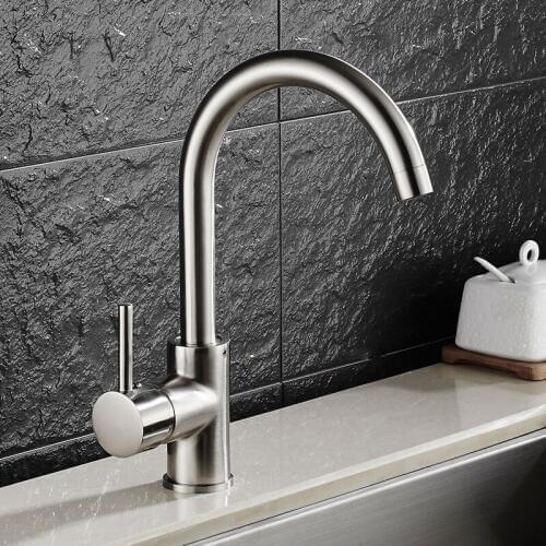 Kitchen Faucet Black/Nickel/Chrome Rotating Copper Crane Kitchen Sink Faucet 30cm tall Water Brass Taps Kitchen Mixer Tap