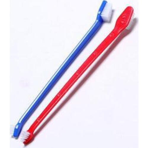 Dog Cat Cleaning Toothbrushes Pet Toothbrush Dog Brush Breath Double Head Teeth Care For Dogs Pet Supplies Random Color