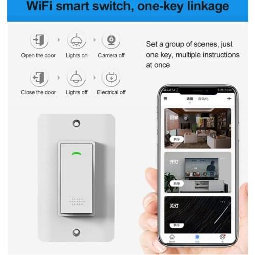 US standard WiFi smart switch key switch APP control with Smart Life remote control sharing wifi switch smart home