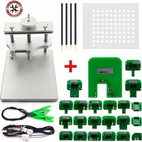 Overseas Metal LED BDM FRAME Full Set Stainless Steel with 22pcs BDM Adapters For FGTECH BDM100 ECU Chip Tuning Tool With Probe