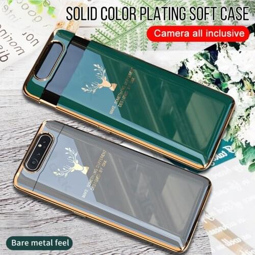 GKK Lifting Protection Case For Samsung A80 Case Luxury Plating Patterns Anti-knock Hard Cover For Samsung A80 Case Fundas