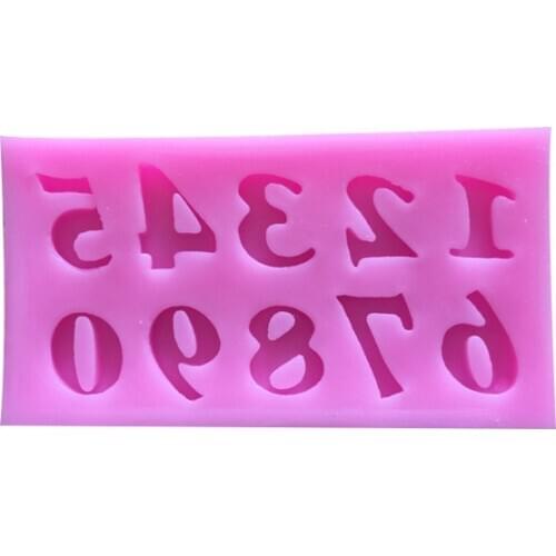 0-9 mini digital liquid silicone mold cake fondant baking tool 15-172