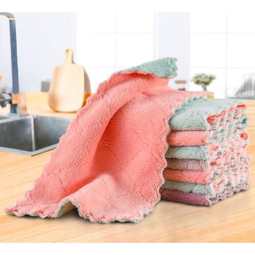 Super Absorbent Microfiber kitchen dish Cloth Kitchen Towel Dishcloths Washing Cleaning Eyeglasses Rags For Dish Washing 1pc