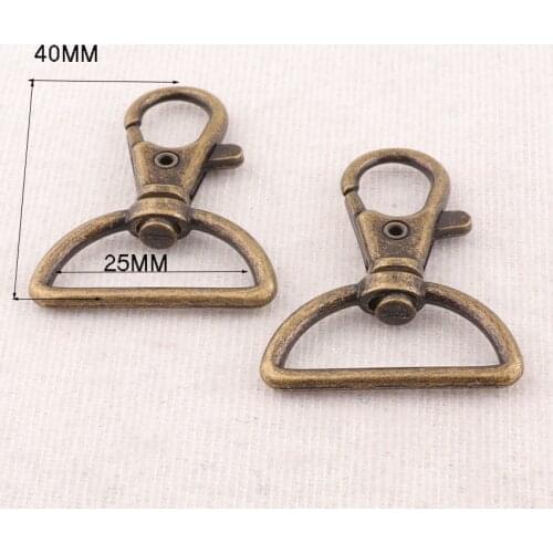 10 Pcs 25mm Antique Bronze Lobster Swivel Clasps Bag Purse Strap Hook Handbag Hook Swivel Snap Purse hook-1"