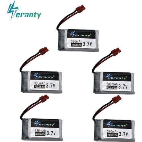 3.7V 380mAh 702035 Lipo Battery For SYMA X5A-1 X15 X15C X15W RC Helicopter Quadcopter Spare Parts 3.7v RC Drone battery 5pcs/set