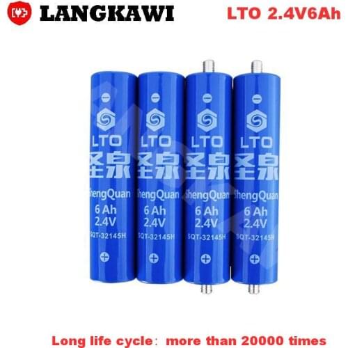 LTO Battery 2.4v 6AH long life cycle rechargeable Cylindrical battery cell power bank for Cold roll box Toy Tool Home Appliances