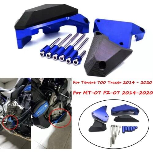 Motor CNC Engine Crash Guard Stator Cover Frame Slider Falling Protector For Yamaha MT-07 MT07 FZ07 Tenere 700 Tracer 2014-2020
