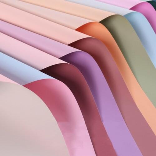 20pcs Duplex Color Flower Wrapping Paper Two-Toned Waterproof Korean Flower Wrapping Paper