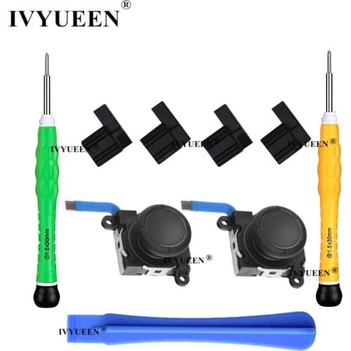 IVYUEEN 9 in 1 for Nintendo Switch NS Joy Con 3D Analog Stick Thumb Sensor Module Potentiometer with Plastic Lock Buckles Repair