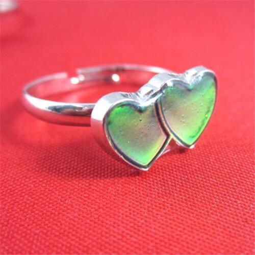2018 Color Changing Mood Rings heart Temperature Emotion Feeling wedding rings for men and women valentines day gift