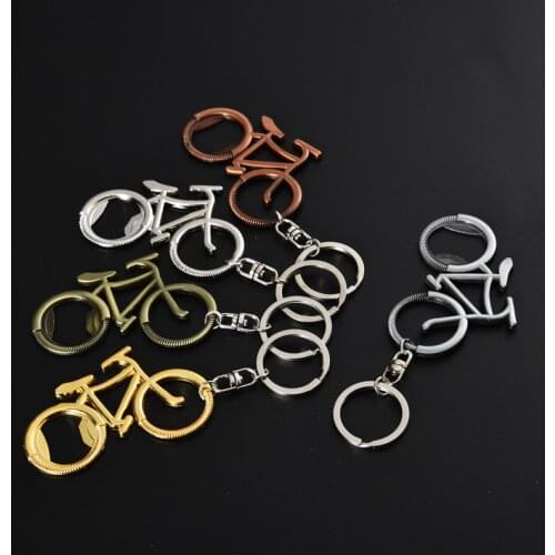 1 pcs Metal Beer Bicycle Bottle Opener Retro Bike Keychain Key Rings For Lover Biker Bottle Openers Creative Gift For Cycling