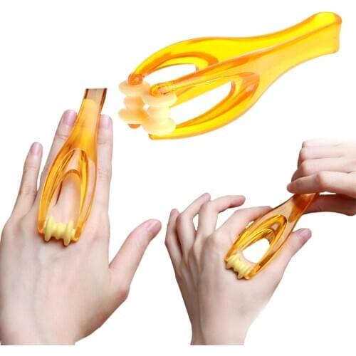 1Pcs 2 Rollers Finger Massager Mini Finger Joints Massager With Elastic Handle For Finger Blood Circulation & Muscle Relaxation