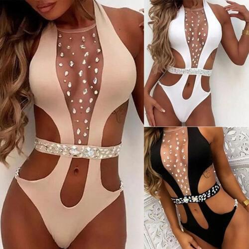 Fashion Women One-Piece Swimsuit Push Up Padded Bikini Swimwear Bathing Suit Summer Beach Wear