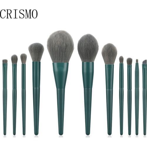 CRISMO 11Pcs Pro Beauty Makeup Brush Set Powder Eyeshadow Concealer Foundation Make Up Brushes Synthetic Hair Brochas Maquillaje