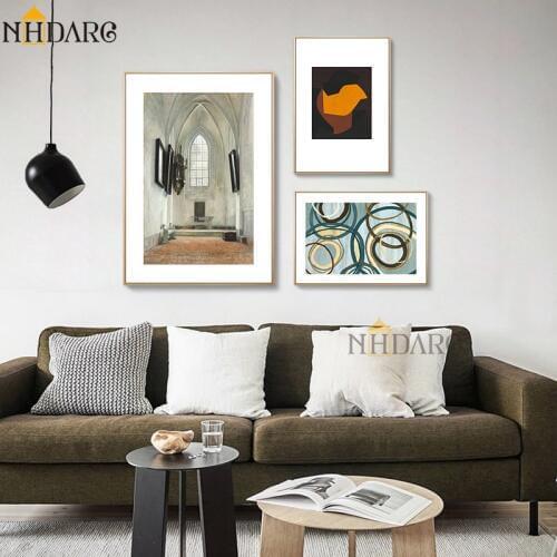 NHDARC Canvas Print Painting Poster Art European Fashion Simple Retro Style Wall Pictures for Living Room Home Decoration