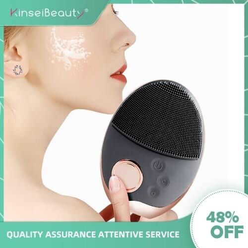Face Cleansing Brush Deep Pores Cleansing Skin USB Mini Facial Massager Waterproof Face Cleanser Beauty Machine Silicone Brush