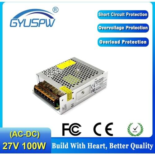 Single Output 100W 3.7A Driver DC27V Power supply Switching Transformer 220V 110V AC-DC Power Supplies For CNC CCTV 3D Printer