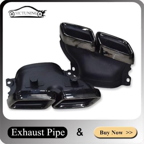 One Pair Car Styling Muffler Tip Tailpipe For Me-rcedes B-enz W205 C Class C200 C300 C260 C180 Exhaust System