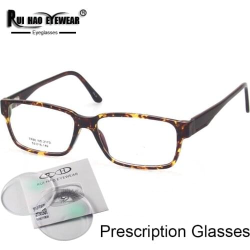 Retro Glasses Frame Customize Prescription Eyeglasses Myopia Glasses Fill Resin Lenses Cylinder Spectacles Rui Hao Eyewear Brand