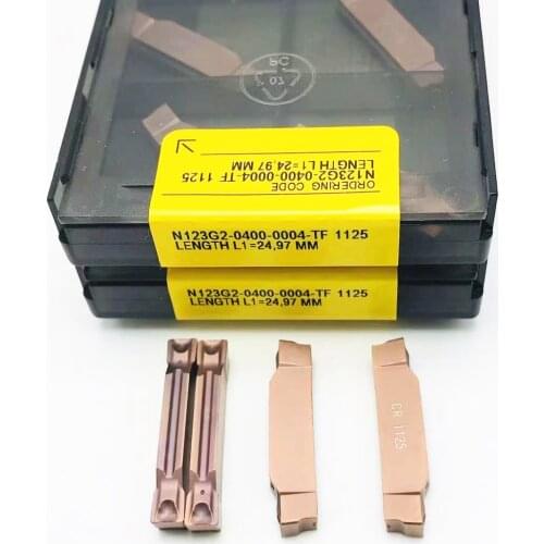 Slotting insert N123G2 0400 0004 CR 1125 Sectional slotting cut-off tool Lathe slot blade CNC stainless steel turning tool