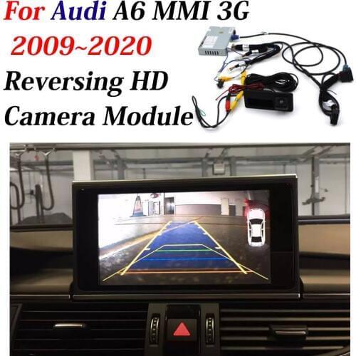 Car Revering Image Upgrade Camera Decoder For Audi A6 MMI 3G 2009~2020 Original 6.5 inch Display Upgrade Adapter Rear Front CAM