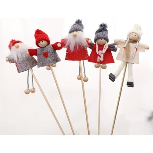 Christmas boys and girls Little Snowman doll doll doll Wool Felt tree garland accessories