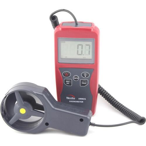 AM821 Nicety Anemometer Handheld Wind Speed Measurement 4-digit LCD Display NTC Temperature Sensor