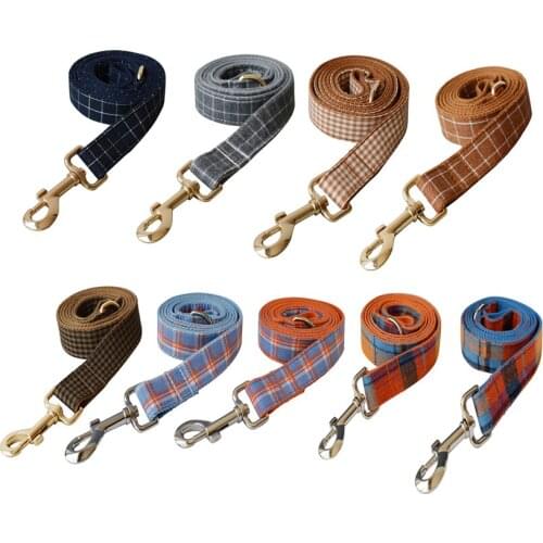 Grid Dog Leash Personalized Harness Engraved Pet Name Retailing Pet Supplies Dog Accessories