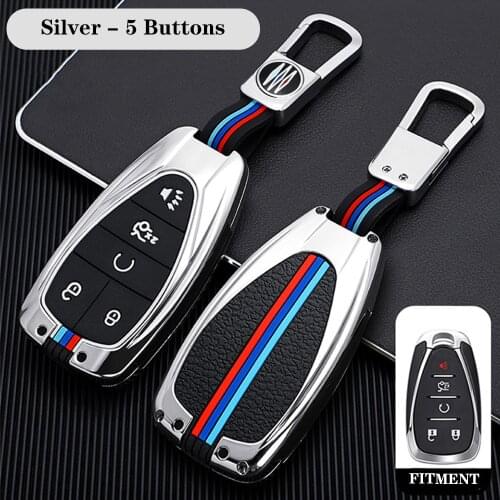 Luminous Zinc Alloy Car Key Cover Case Fob Shell For Chevrolet Cruze Spark Sonic Camaro Volt Bolt Trax Malibu 2 3 4 5 Button
