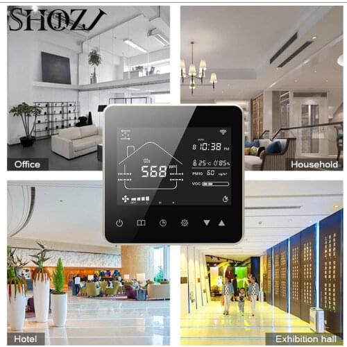 Tuya Smart RS485 Controller of PM2.5 CO2 VOC Temperature for Wifi Regulator Fan Control HVAC Ventilation System Air Valve Switch