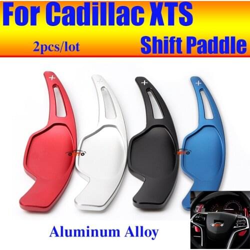 Aluminum Alloy Car Steering Wheel Shift Paddle Extension Shifter Accessory 2pcs/lot Fit For XTS 2013-2018 red/blue