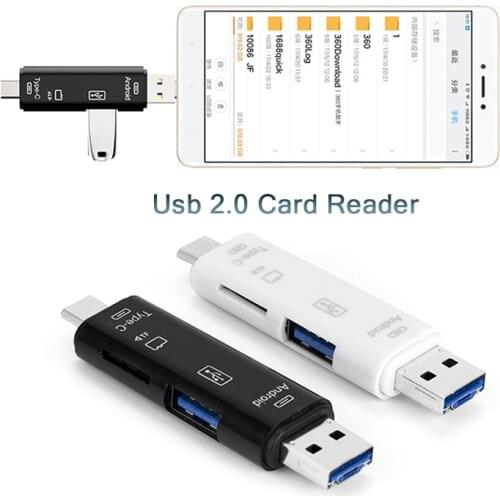 Card Reader Adapter High-speed USB 2.0 Type C To Micro SD TF Card Reader OTG Adapter Smart Memory Microsd Card Reader For IPad