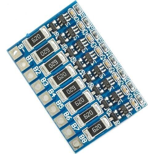 8S 33.6V 4.2V Balance Function Protection Board 66mA 8S Li-ion Lipo Battery Lithium 18650 Batteries Balanced Module BMS PCB