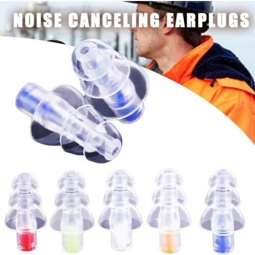 1 Pair Silicone Earbud Musician Filter Earplug Tapered Travel Sleep Noise Prevention Earplugs Noise Reduction For Sleeping