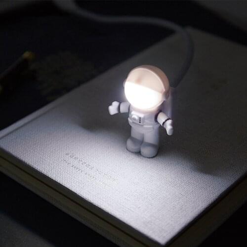 1PCs Creative Spaceman Astronaut LED Flexible USB Light Night Light for Kids Toy Gifts Laptop PC Notebook Novelty Luminous Toys