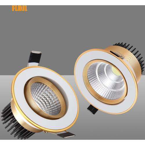 1Pcs Round Dimmable LED Downlight Home Ceiling Spotlight 5W~30W Embedded Adjustable Angle Clothing Store Opening Light