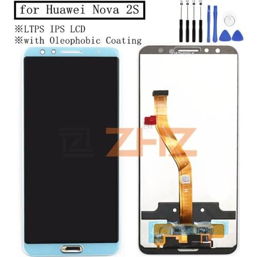 100% Test For Huawei Nova 2S LCD Display Touch Screen Digitizer Assembly HWI-AL00 HWI-TL00 Replacement Repair Spare Parts
