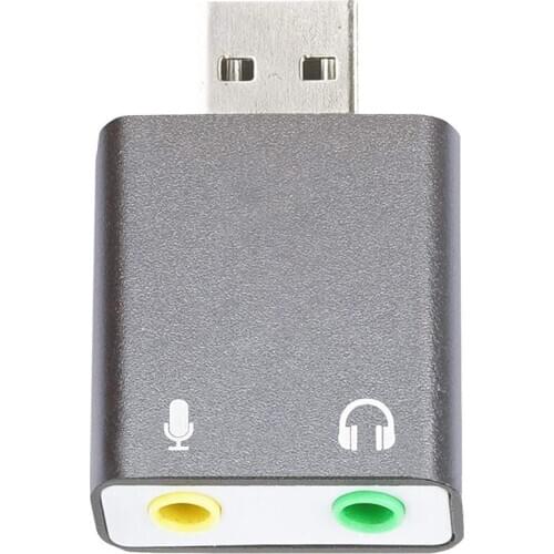 3.5mm TRS Microphone to USB 2.0 Stereo o External Sound Card Adapter for PC and Mac USB Input to 3.5mm TRS
