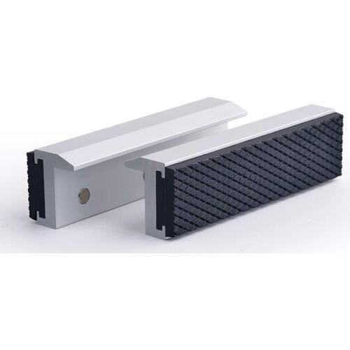 4 inch Vise Jaws Universal Soft Vice Jaws Pads Covers, Multi-Purpose Protector for Any Metal Vice,2 Pcs,Silver