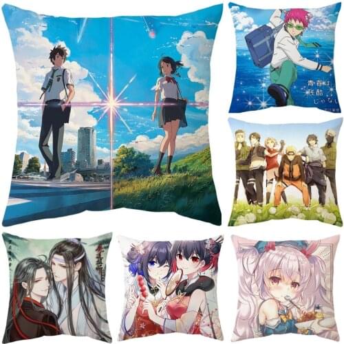 45X45cm Anime Game Pillowcase High School Students Pillow cover Safa Throw Pilow Campus life Dakimakura waifu